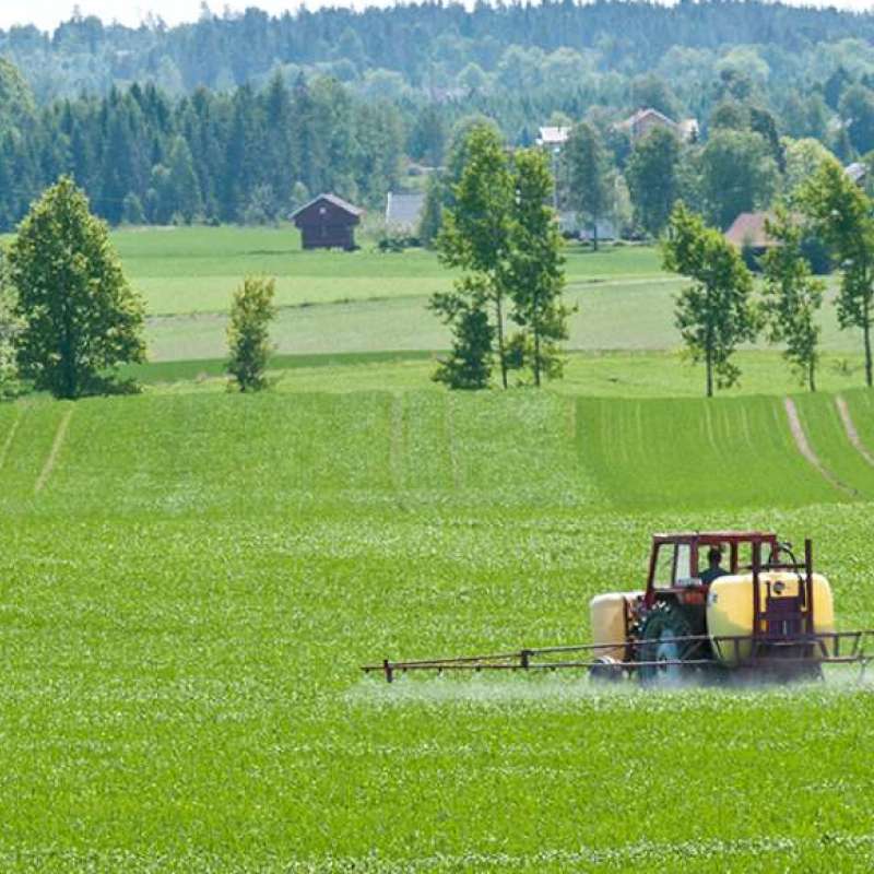 Sprøyting i åker