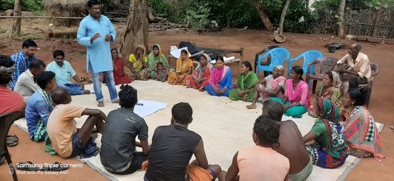 Women farmers meeting in Chikrada village, Odisha, India.jpg
