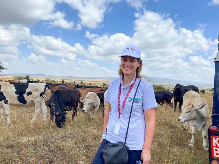 Vibeke Lind, Research Scientist in NIBIO, project leader of CircAgric-GHG, and guest researcher at ILRI. Lind has been following the researchers from UIO from their initial test phase at NIBIO Tjøtta in Sandnessjøen, where she spends most of her time, till the study was carried out at Kapiti Research station in Kenya. Lind’s expertise is, among others, to measure emissions from single animals. She believes the drone technology shows potential for identifying emission sources and estimating volumes. In this study she was responsible for calculating the IPCC Tier 2 methane emission estimates for the livestock monitored by the drones.  Photo: NIBIO