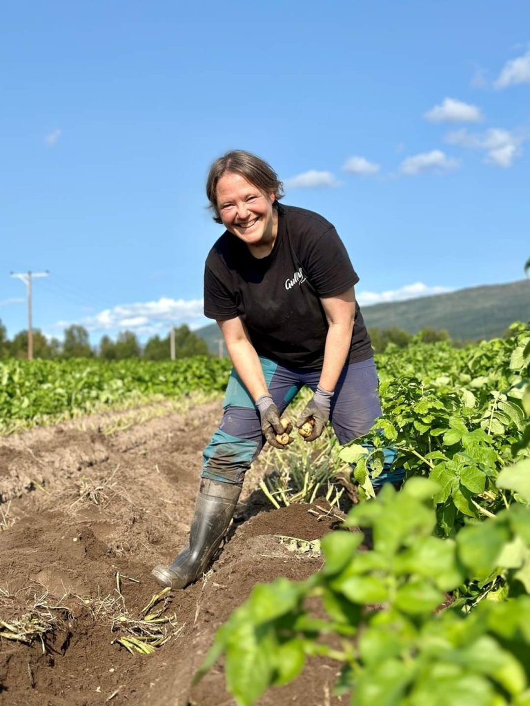 Ulrike Naumann of Tromspotet was initially hired to help build up cultivation of swedes, turnips, and carrots. Photo: Elise Log / Tromspotet