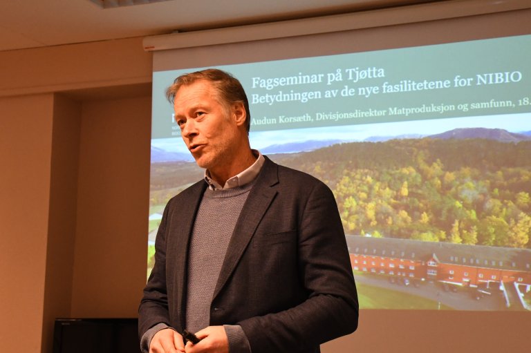 Division Director for Food Production and Society, Audun Korsæth, believes that the green shift is technology-driven. Photo: Liv Jorunn Hind