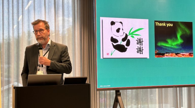 NIBIOs forskningsdirektør Per Stålnacke sa at symposiet viste verdien av å samle ulike perspektiver rundt felles utfordringer. Foto: Ragnar Våga Pedersen