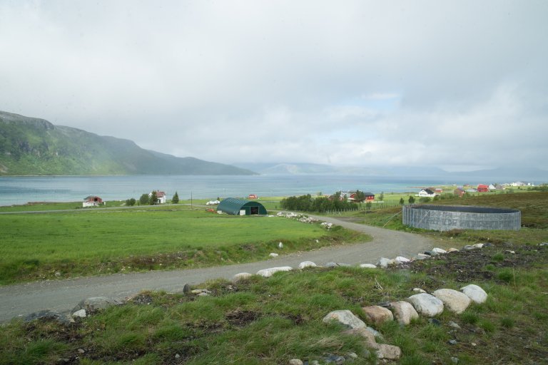 Frå Grunnfjord i Troms. Jordbruket i Nord Noreg er prega av store avstandar og mange stader er areala små og spreidde. Foto: Anette Tjomsland Spilling