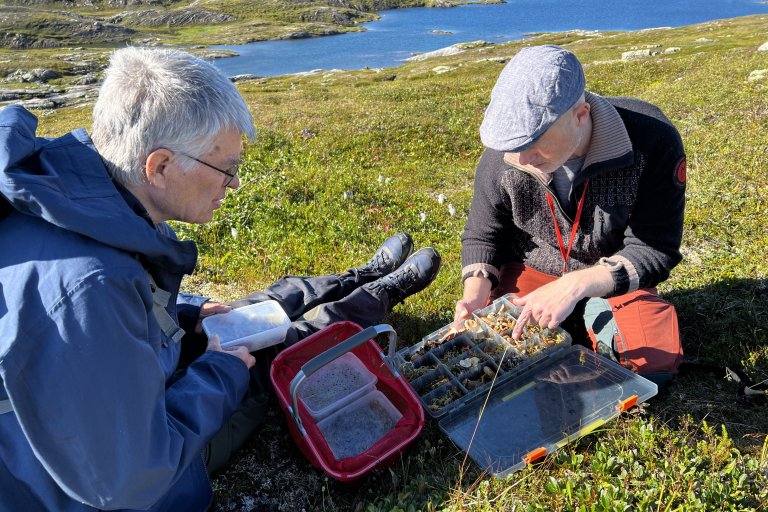 Dialogen går i latinske navn og vitenskapelige beskrivelser som ikke er ment for uerfarne ører. Det er en opplevelse i detaljert kunnskap og entusiastisk nerding som bare må beundres. Foto: Liv Jorunn Hind
