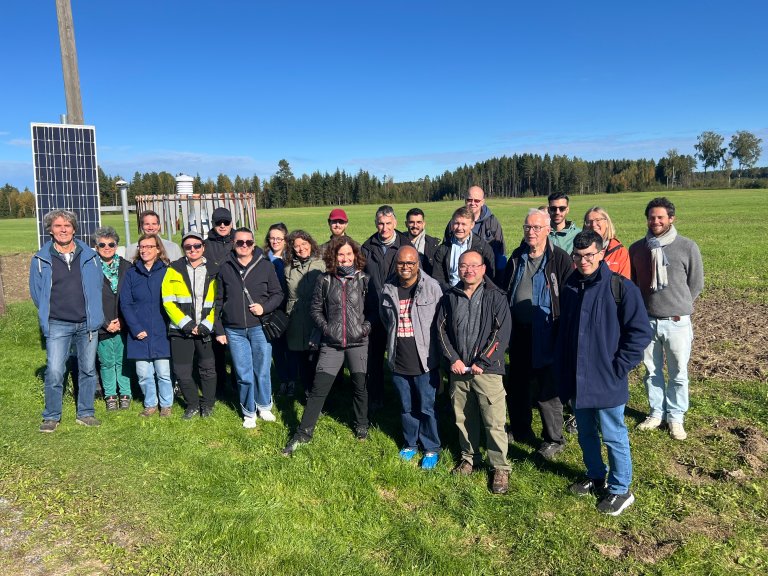 SOILPROMs prosjektdeltakere fra 12 europeiske institusjoner. Her er prosjektdeltakerne på felttur til studieområdet på Romerike. Foto: Kathrine Torday Gulden
