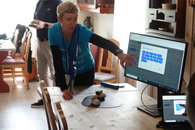 Marit Lindtvedt Lystad, Animalia, presenterer Sauekontrollen – en landsomfattende registreringsdatabase som blant annet danner grunnlaget for avlsarbeidet på sau i Norge. Foto: Morten Günther