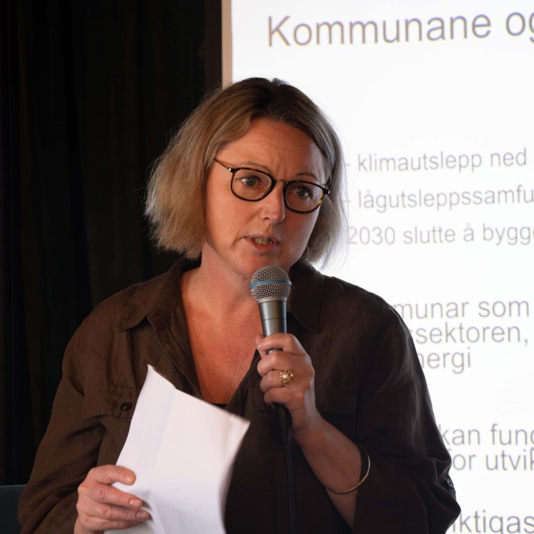 Katrine Broch Hauge, Universitetet i Oslo, roser politikerne fordi de har innført det nye begrepet «prioriterte tiltak» i arealpolitikken. Foto: Georg Mathisen