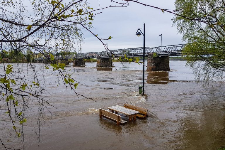 Vårflom i Elverum mai 2018. Foto: Ali Suliman / iStock