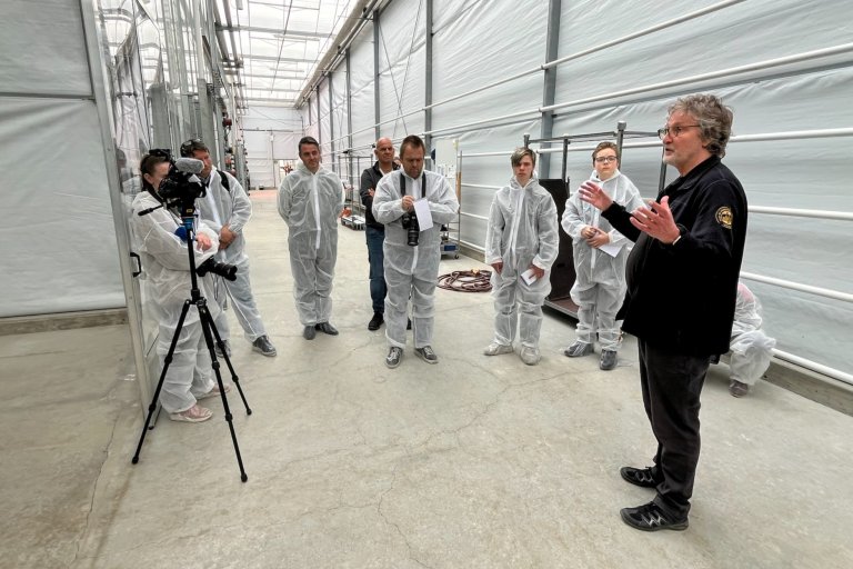 I slutten av april presenterte seniorforsker Michel Verhuel prosjektet "EFREE-Green" for samarbeidspartnere, ansatte og pressen. Foto: Ståle Undheim