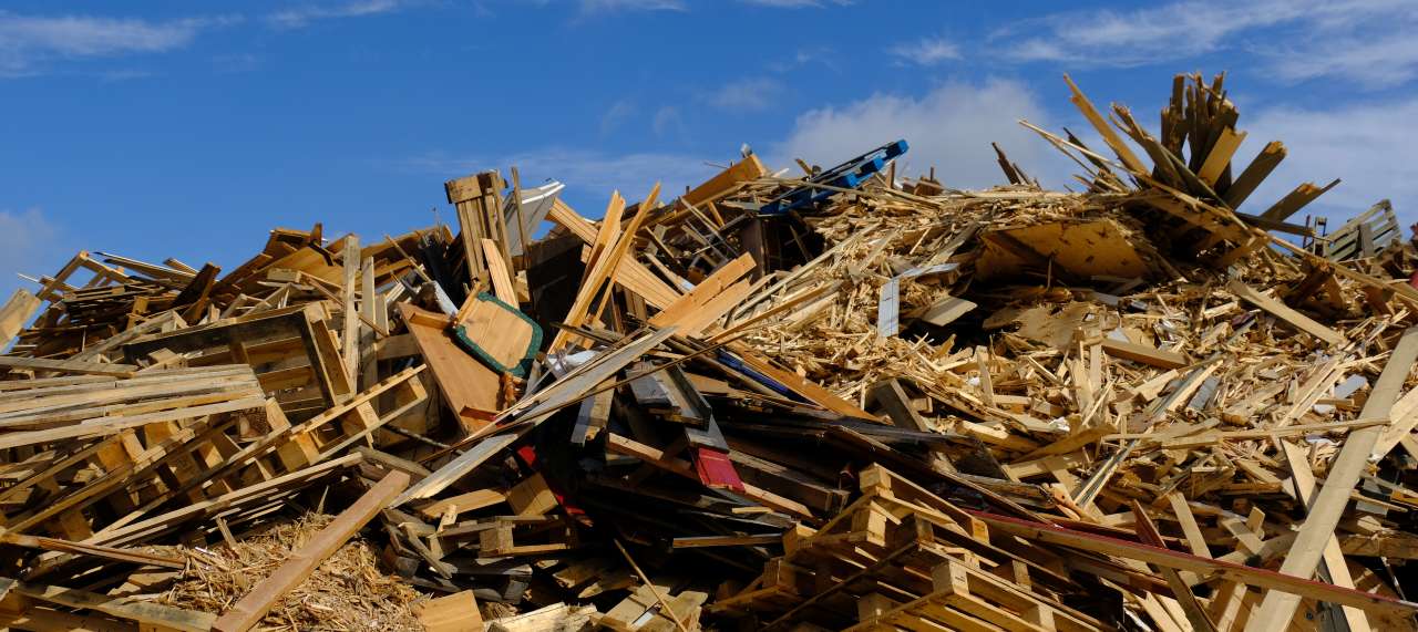 Pile of wood. 